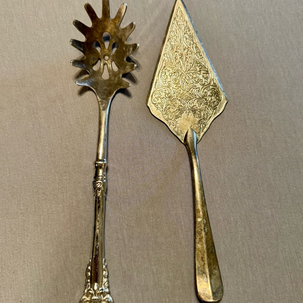 Elegant Silver Plated Serving Utensil Set